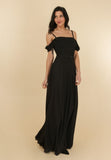 Beautiful & Simple Evening Dress with Carmen neckline