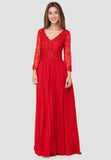 Evening Dress with 3/4 Arm