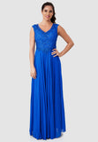 Fascinating Evening Dress with V-Neck