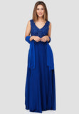 Great Evening Dress with Matching Stole/ Scarf
