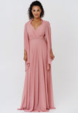 Beautiful & Simple Evening Dress with Matching Stole/ Scarf