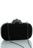 Elegant Oval-Shaped Handbag with Subtle Rhinestones