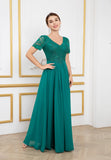 Elegant long evening dress with small Arm