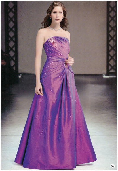 Long taffeta dress