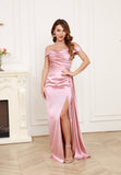 Noble long evening dress made of satin