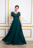 Elegant long evening dress with small Arm