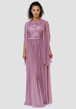 Evening Dress with Matching Stole/ Scarf