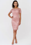 Beautiful Figure-Hugging Cocktail Dress with ½ Arms