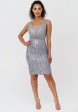 Form-Fitting Cocktail Dress with Sequins