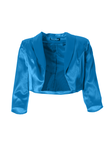 Shiny Satin Bolero With Shawl Collar