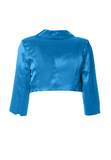 Shiny Satin Bolero With Shawl Collar