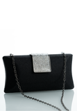 Chic Clutch Bag With Rhinestone Closure