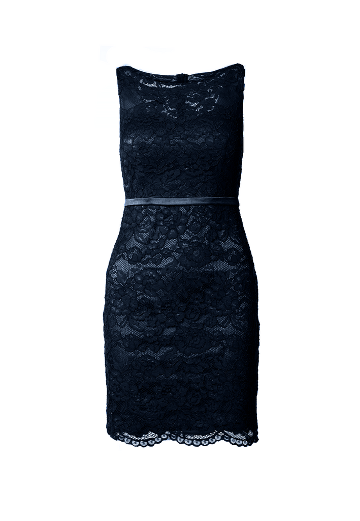 Fitted Lace Cocktail Dress with Matching Stole /Scarf