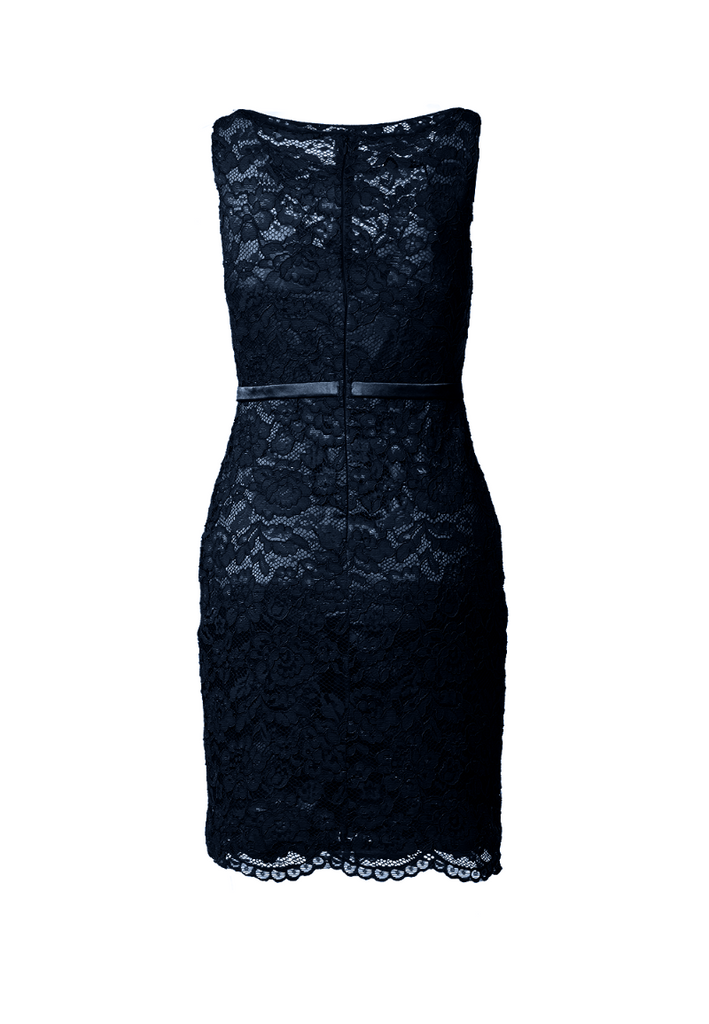Fitted Lace Cocktail Dress with Matching Stole /Scarf