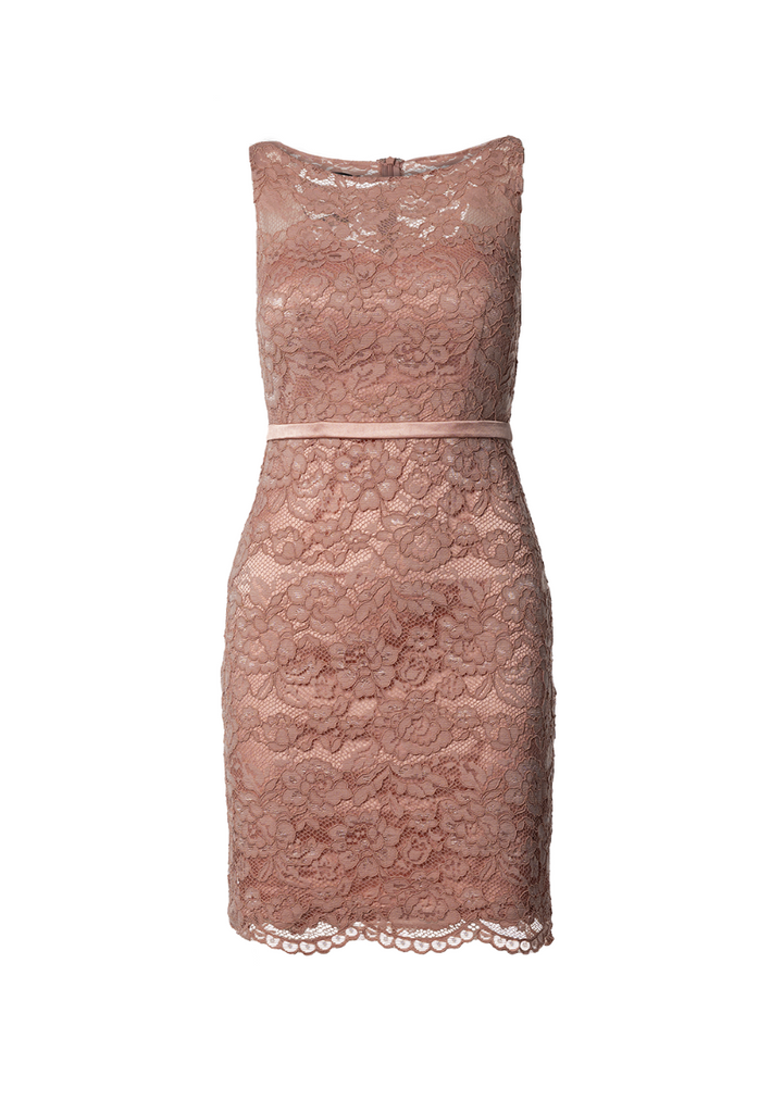 Fitted Lace Cocktail Dress with Matching Stole /Scarf