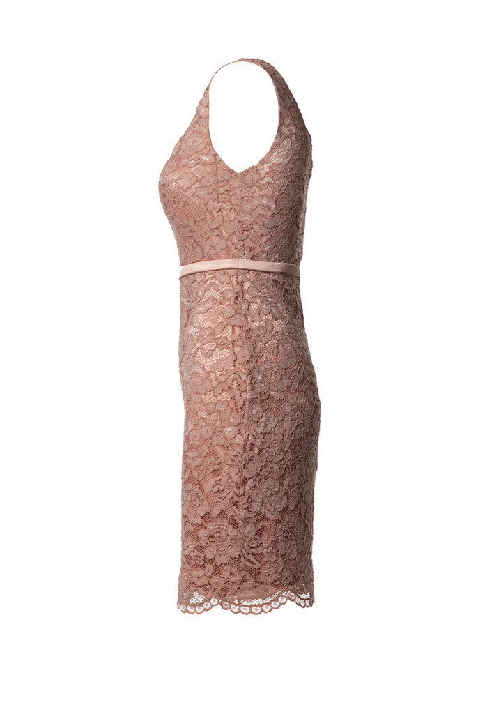 Fitted Lace Cocktail Dress with Matching Stole /Scarf