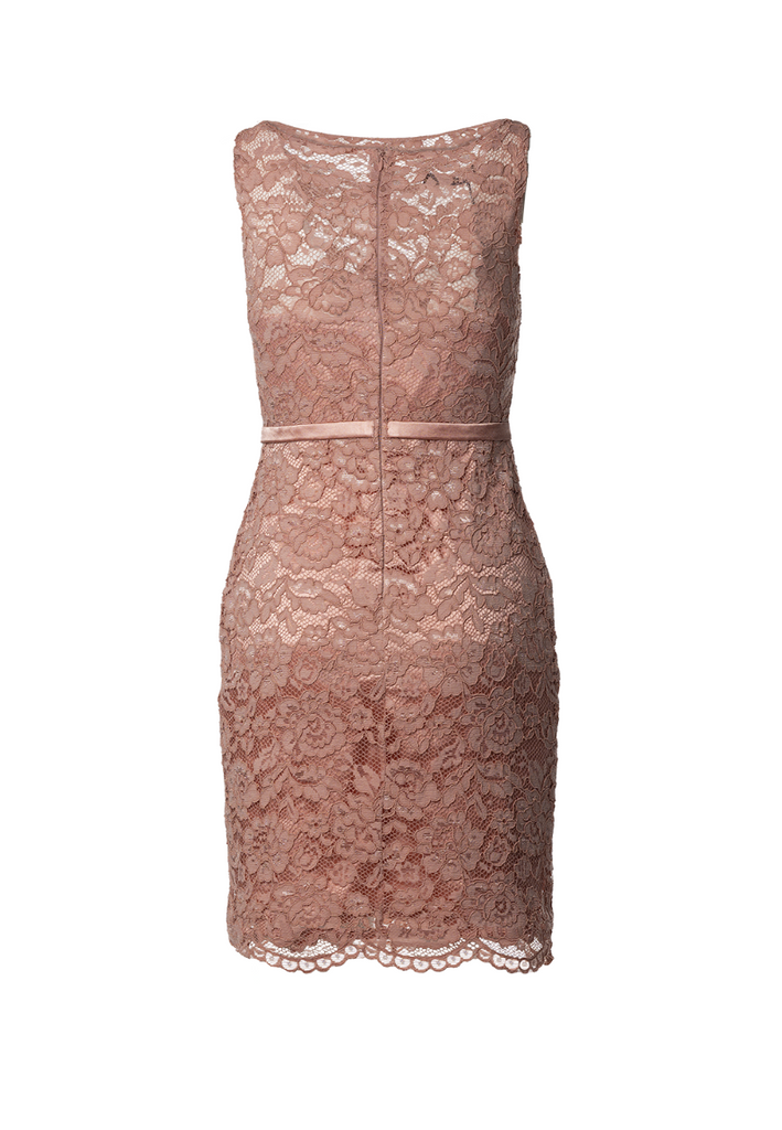 Fitted Lace Cocktail Dress with Matching Stole /Scarf