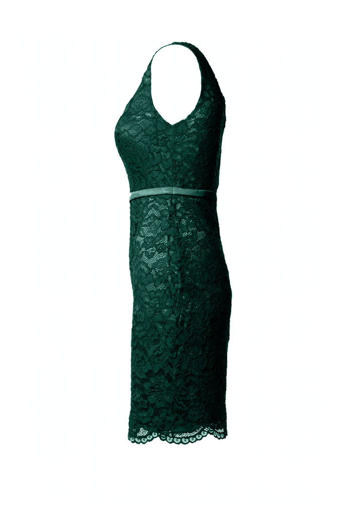 Fitted Lace Cocktail Dress with Matching Stole /Scarf