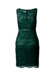 Fitted Lace Cocktail Dress with Matching Stole /Scarf